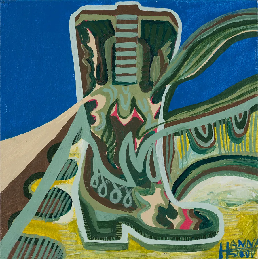 Image of Discovery by Hanna Solovei, size: 25x25 cm, made of Acrylic on canvas, Painting medium