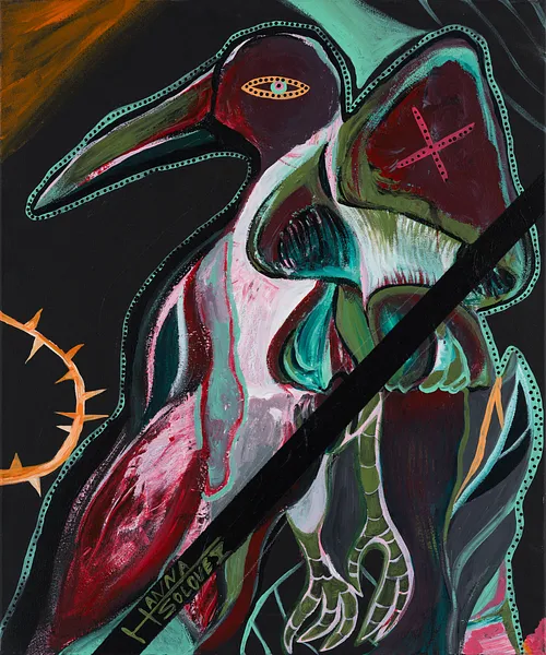 Image of Rejection of absurdity by Hanna Solovei, size: polyptych 200x120 cm, made of acrylic, Painting medium Photo 9 of 9.