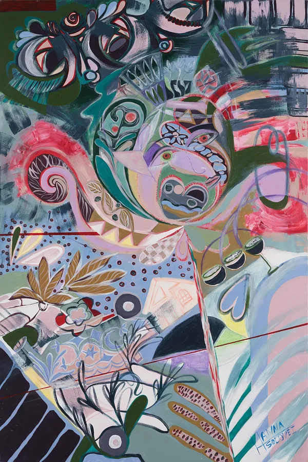 Image of Angel L by Hanna Solovei, size: 100x150 cм, made of acrylic, pastel, Painting medium