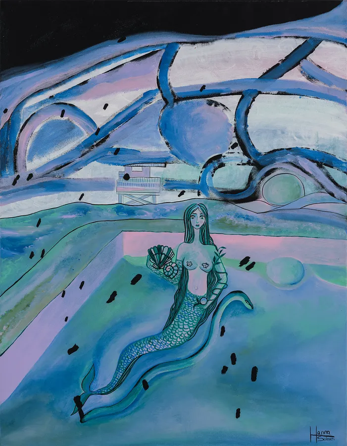 Image of The silence of the body by Hanna Solovei, size: 70x90 cm, made of acrylic, Painting medium