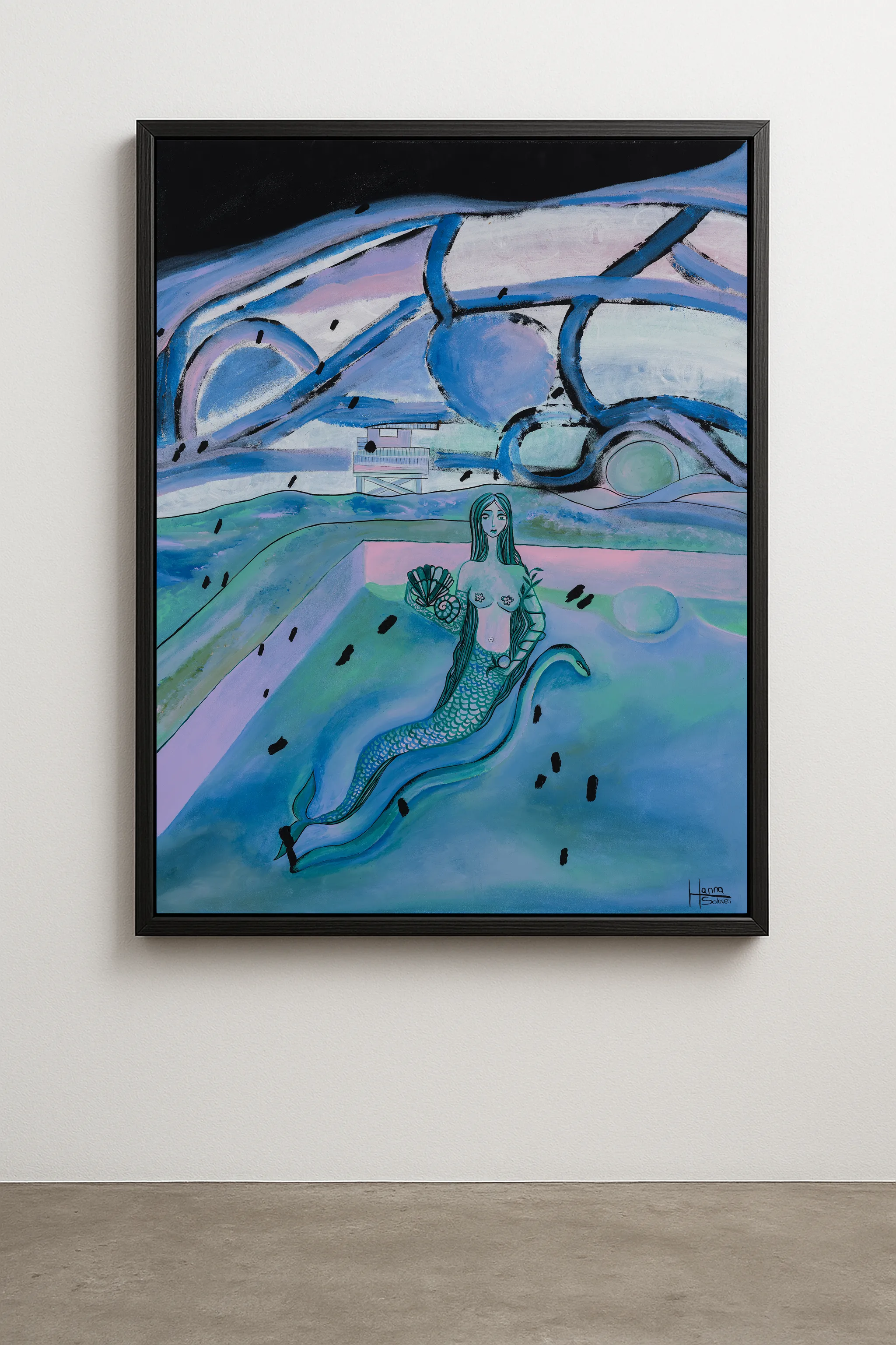 Image of The silence of the body by Hanna Solovei, size: 70x90 cm, made of Acrylic on canvas, Painting medium Photo 2 of 2.