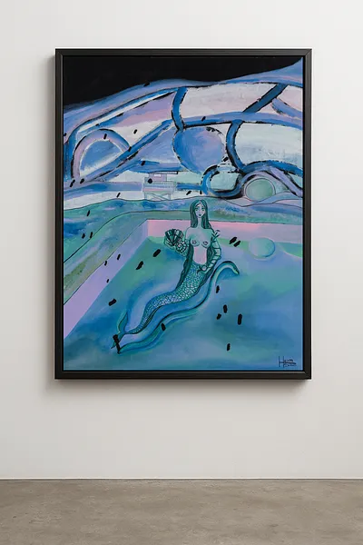 Image of The silence of the body by Hanna Solovei, size: 70x90 cm, made of Acrylic on canvas, Painting medium Photo 2 of 2.
